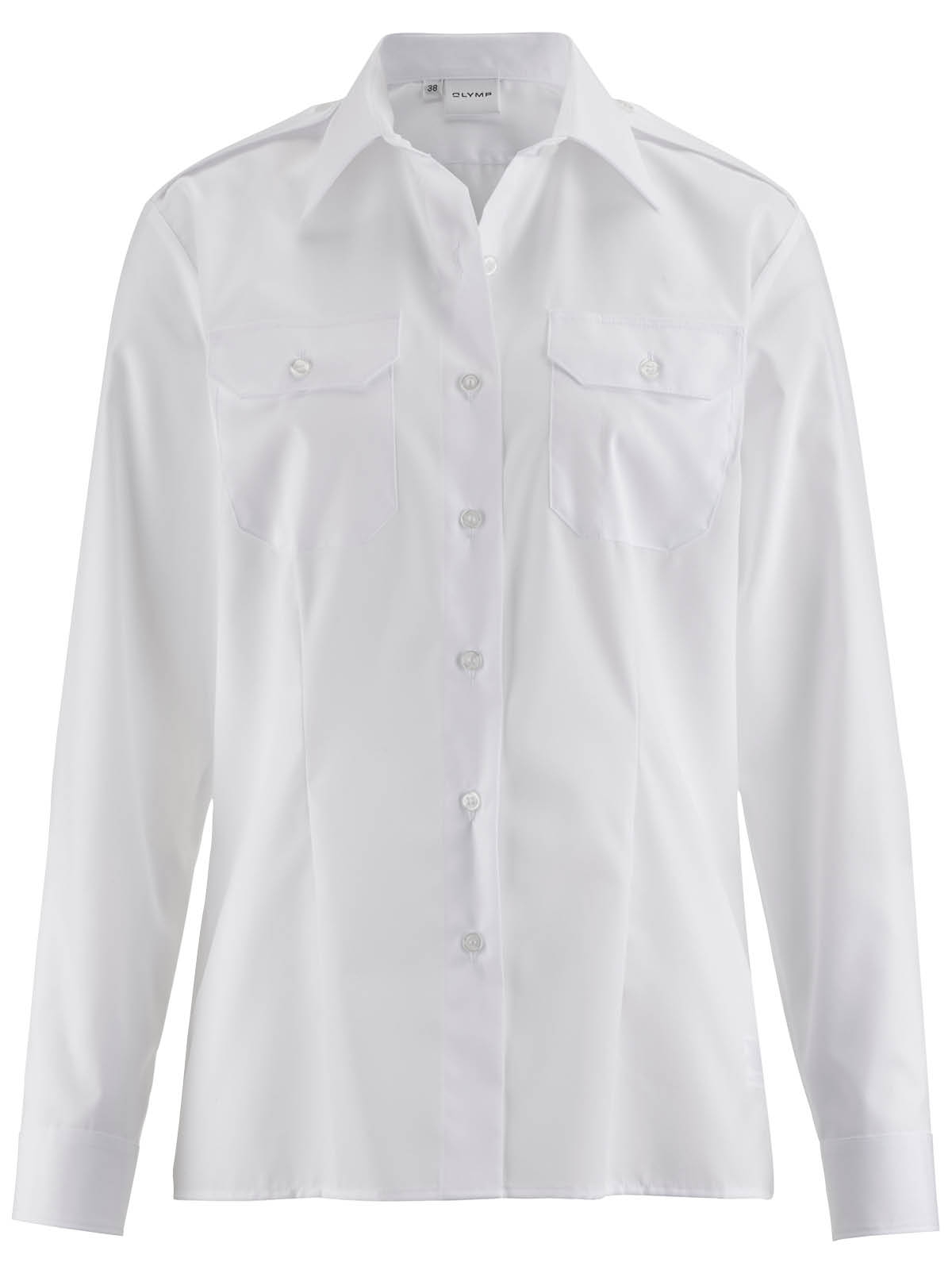 Female Pilot Shirt white - long sleeve, Größe 32