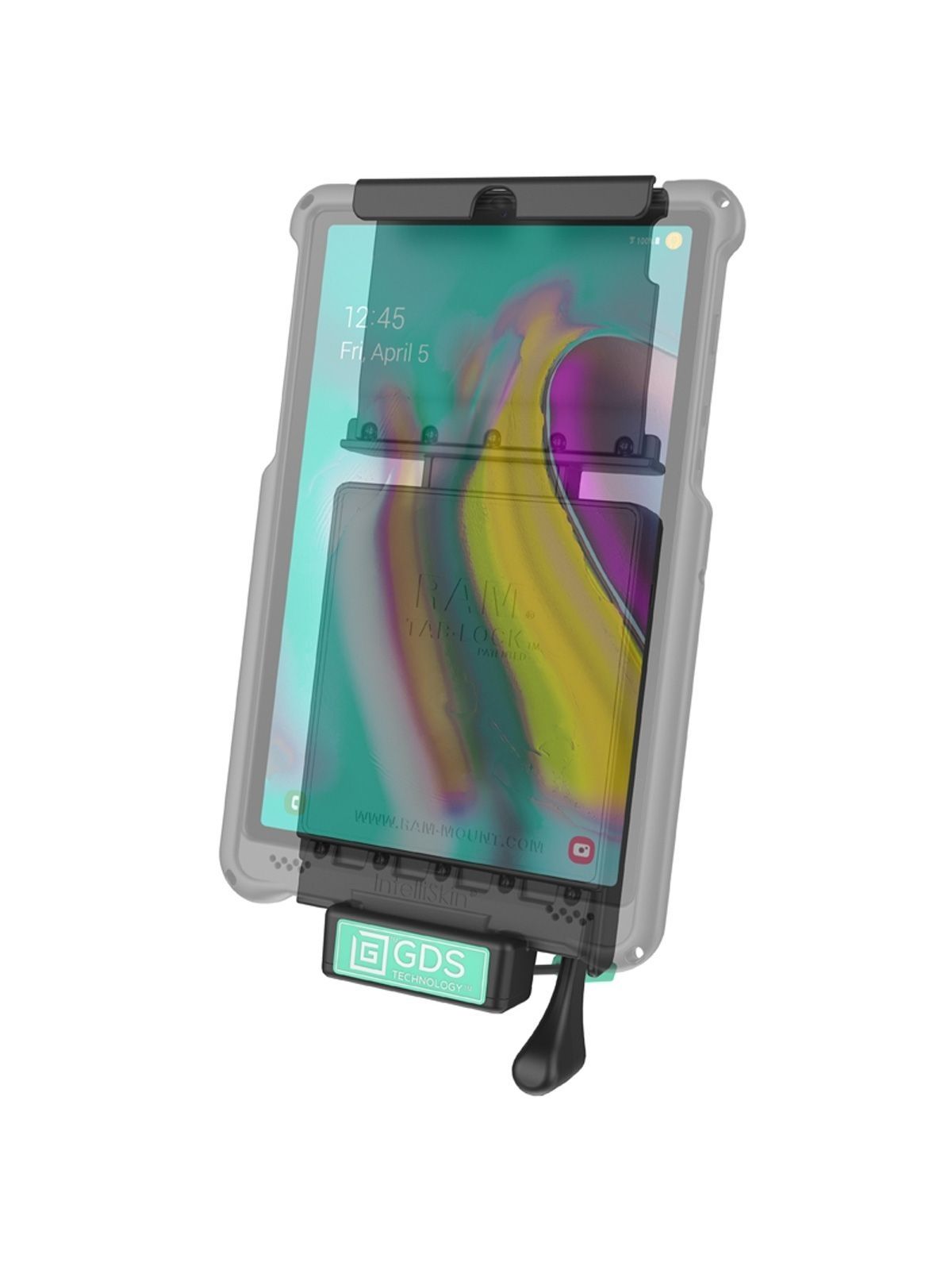 RAM Mounts GDS Dockingstation Samsung Tab S5e u. Tab A 10.1 (2019) in IntelliSkin-Lade-/Schutzhüllen - abschließbar, USB-C, AMPS-Anbindung