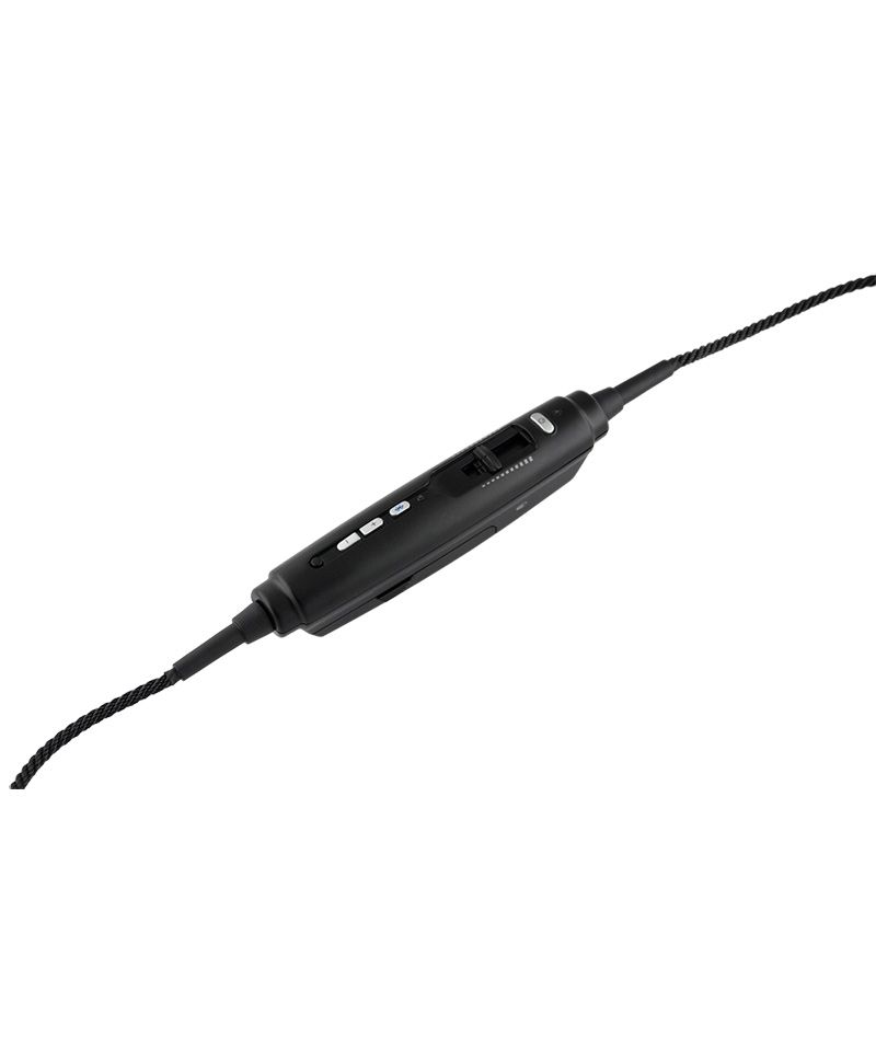 Kontrollmodul und Batteriefach eines Aviation Headsets
