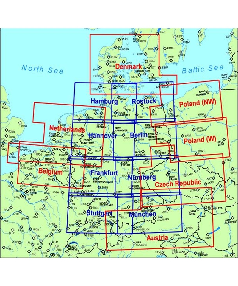 Flight Planner / Sky-Map - Kartenpaket ICAO Europa (ICAO-EU)