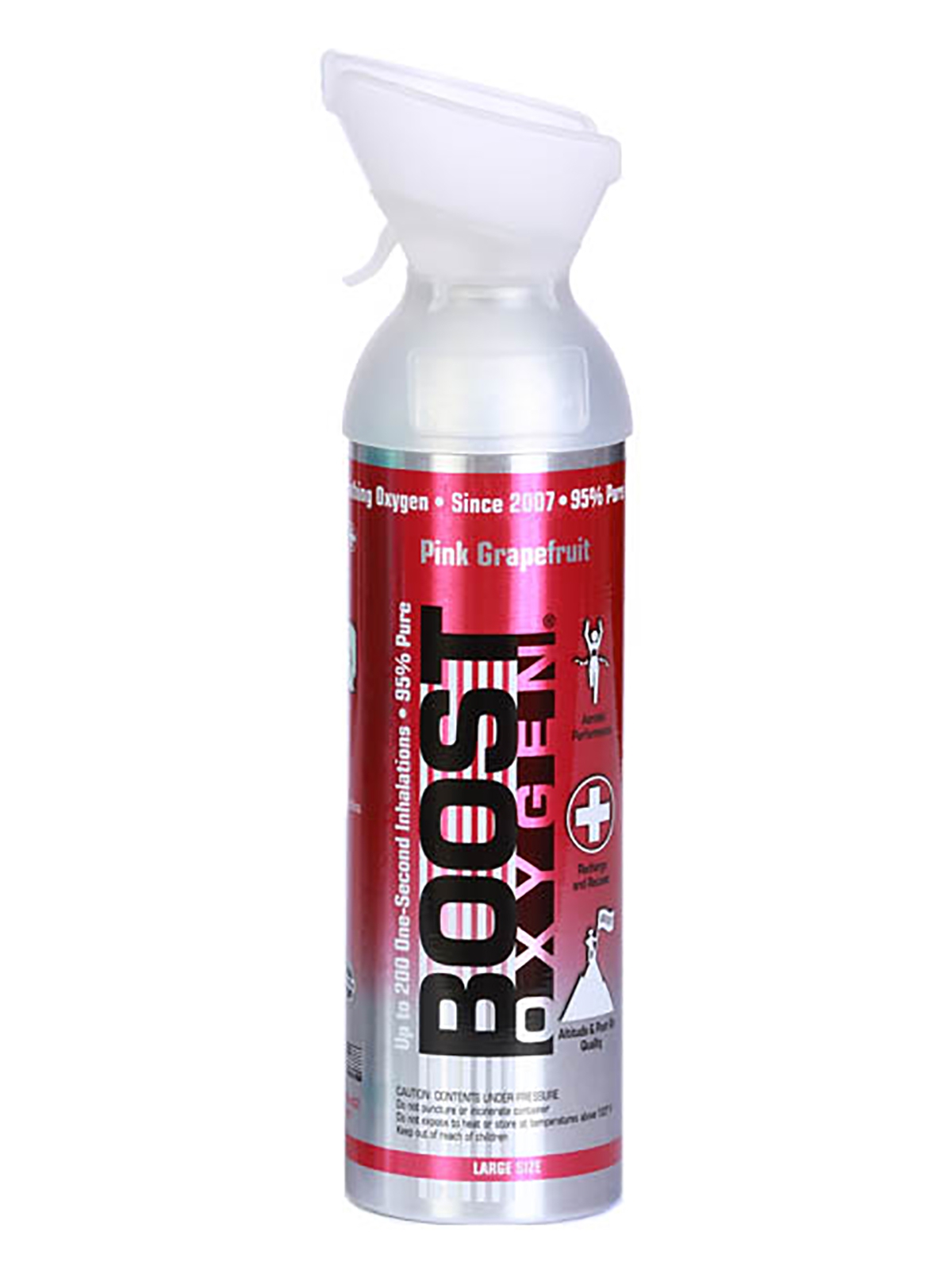 Boost Oxygen Pink Grapefruit - 95% pure oxygen with taste, 9 liters can