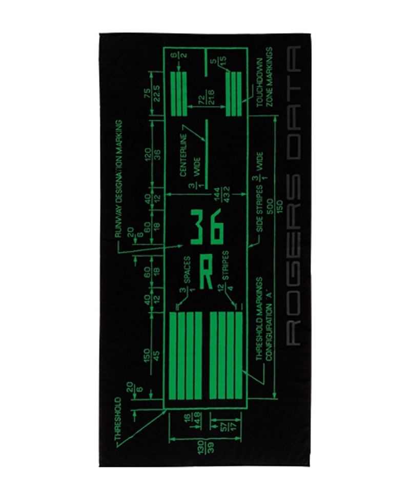Rogers Data Beach Towel Runway Markings - 100% Cot Rogers Data Beach Towel Runway Markings - 100% Cot