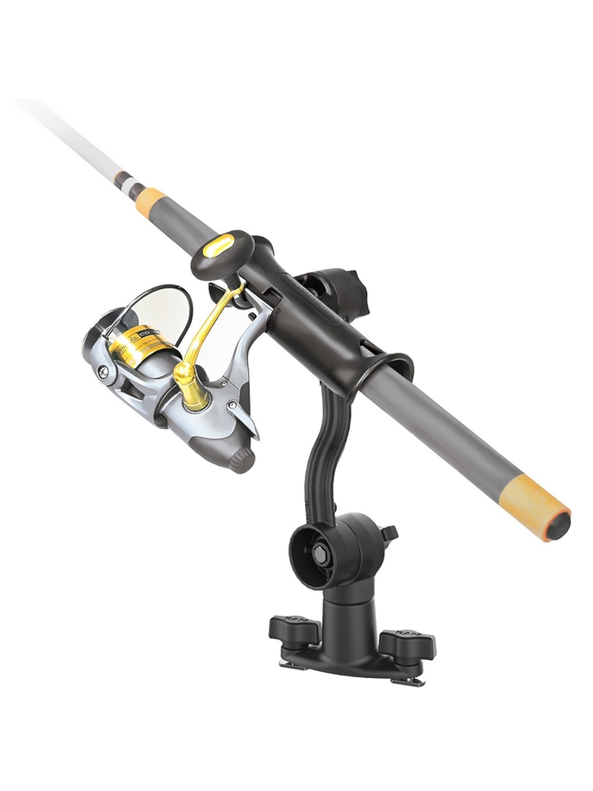 RAM® Tube Jr.™ Rod Holder with Extension Arm and Dual T-Bolt Track Base