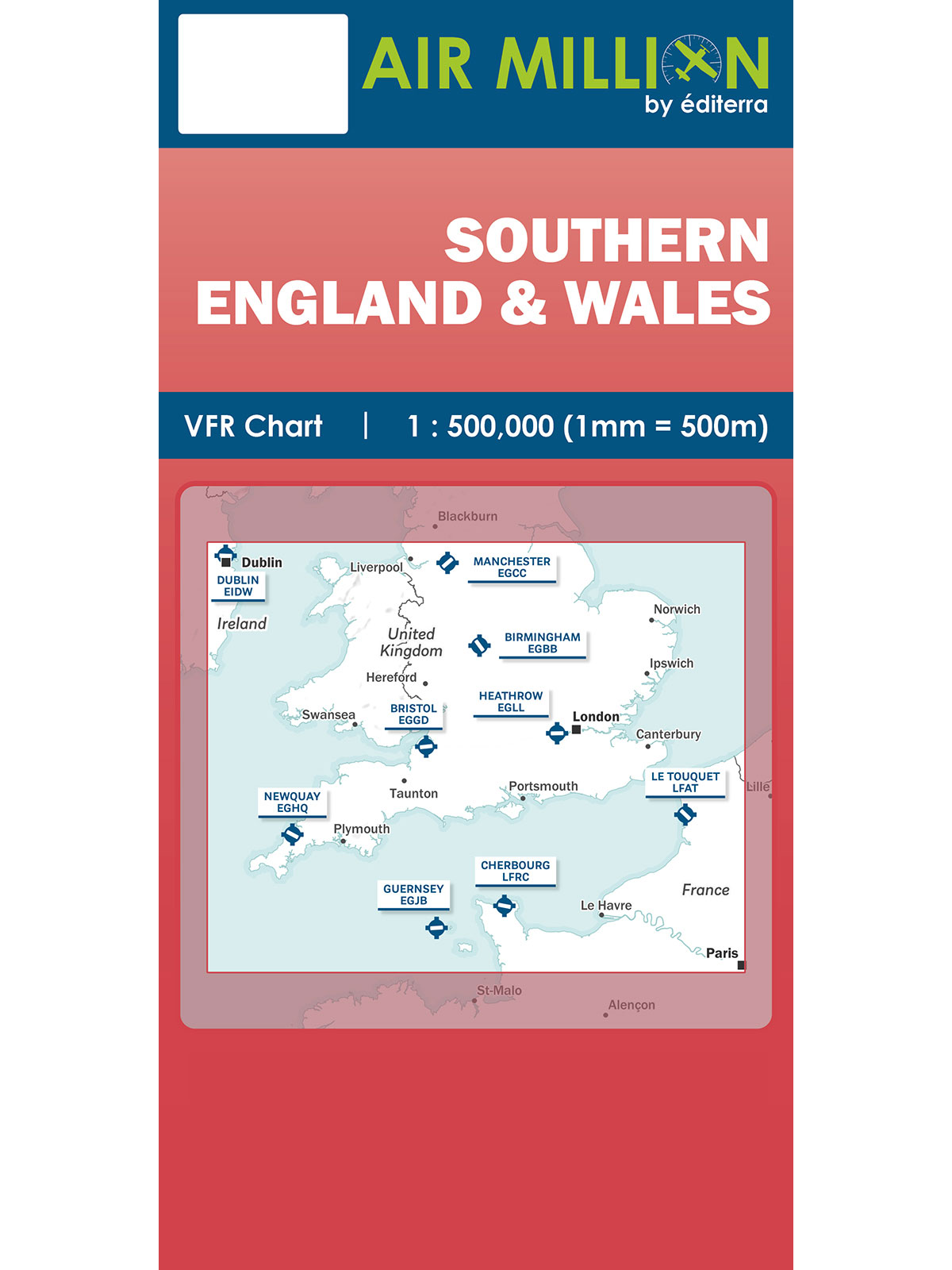 Southern England & Wales - Air Million Zoom VFR Chart 1:500.000, folded