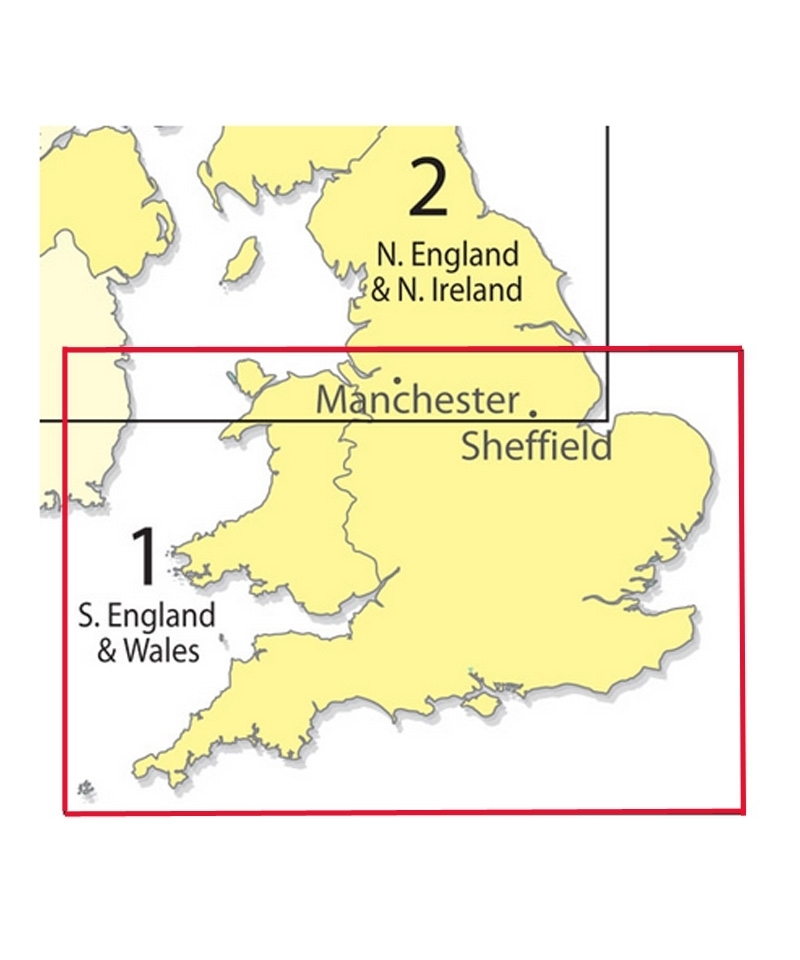 United Kingdom ICAO Karte Southern England & Wales - 1:500.000, Papier ohne Folie, gefaltet, 2023
