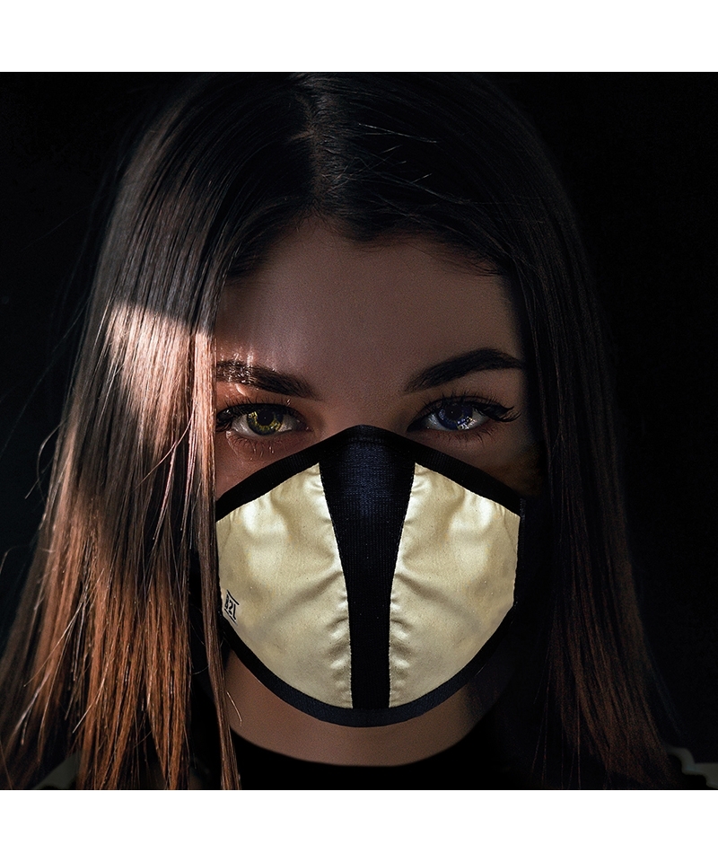 Travel Safe Mask - golden colored/black