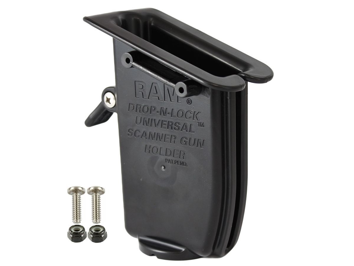 RAM Mounts Universal Scanner-Halteschale (Verbundstoff) - seitliche Diamond-Anbindung (Trapez), Schrauben-Set, im Polybeutel