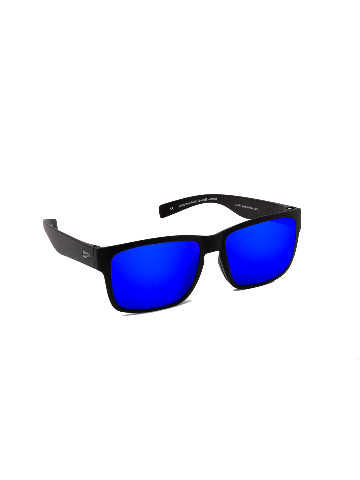 Flying Eyes Sunglasses Osprey - Matte Black Frame, Mirrored Sapphire Lenses