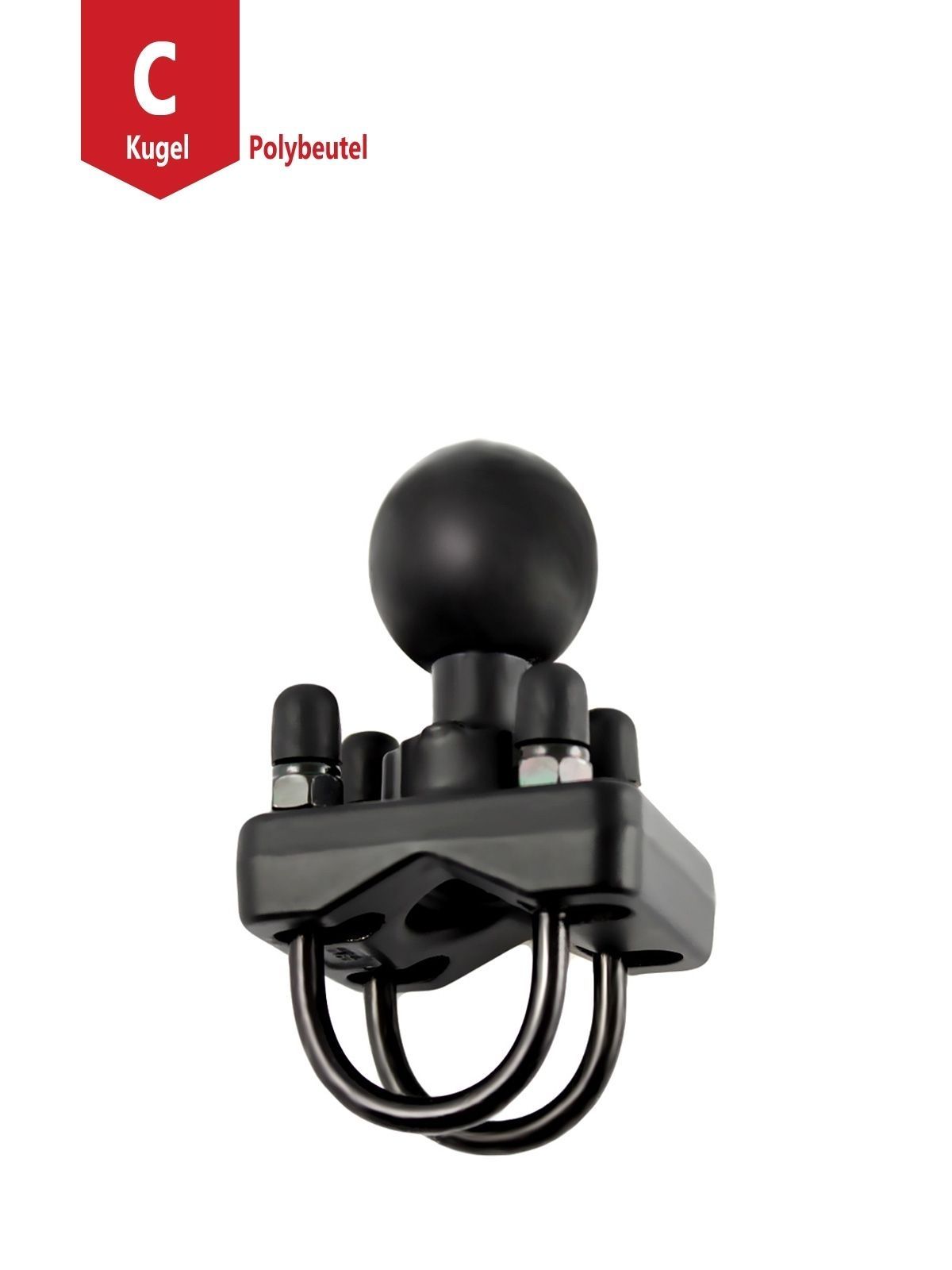RAM MOUNTS Double U-Bolt Base with 1.5" C-Ball - for diameters up to 1.25"