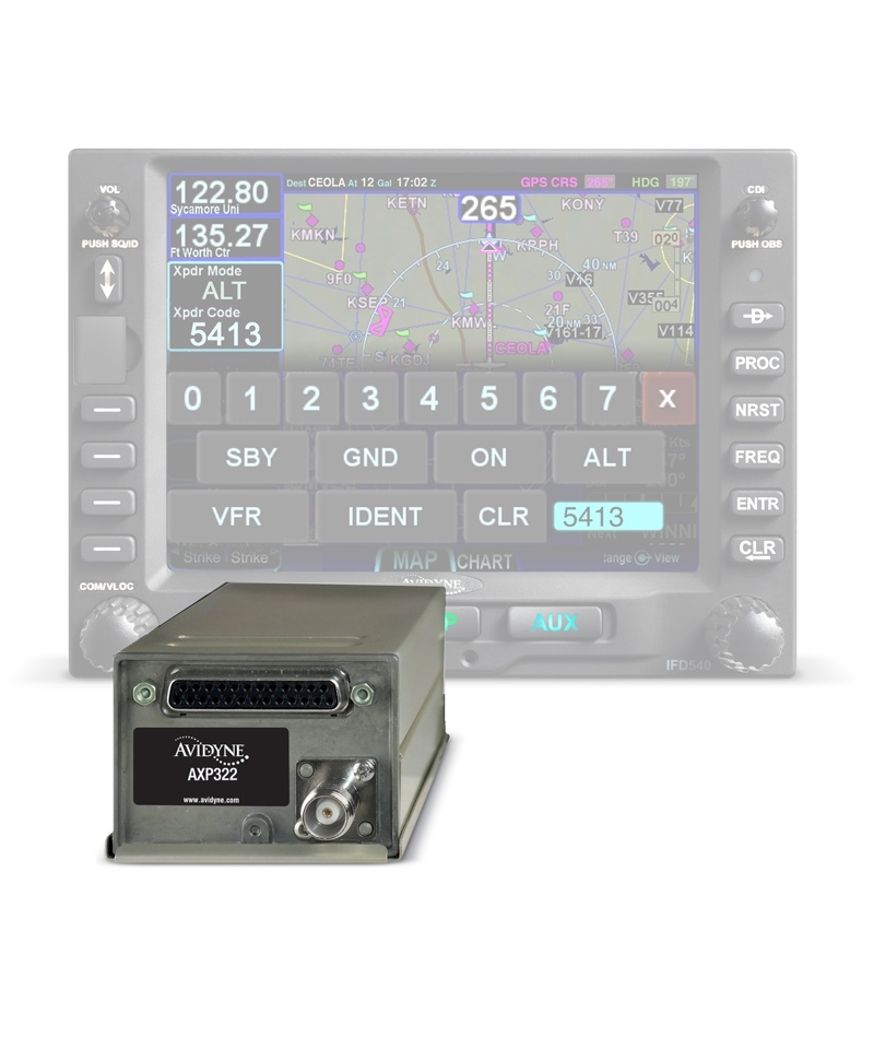 Avidyne AXP322 Remote-Mount Mode-S Transponder (inkl. Installations-Kit) - ADS-B Out