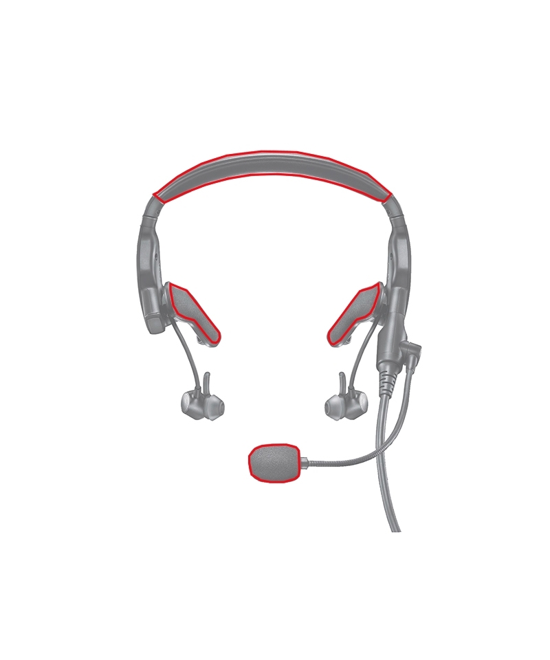 Comount Deluxe-Set für Bose ProFlight / ProFlight Series 2 Aviation Headsets - Kopfpolster, Seitenpolster, Windschutz