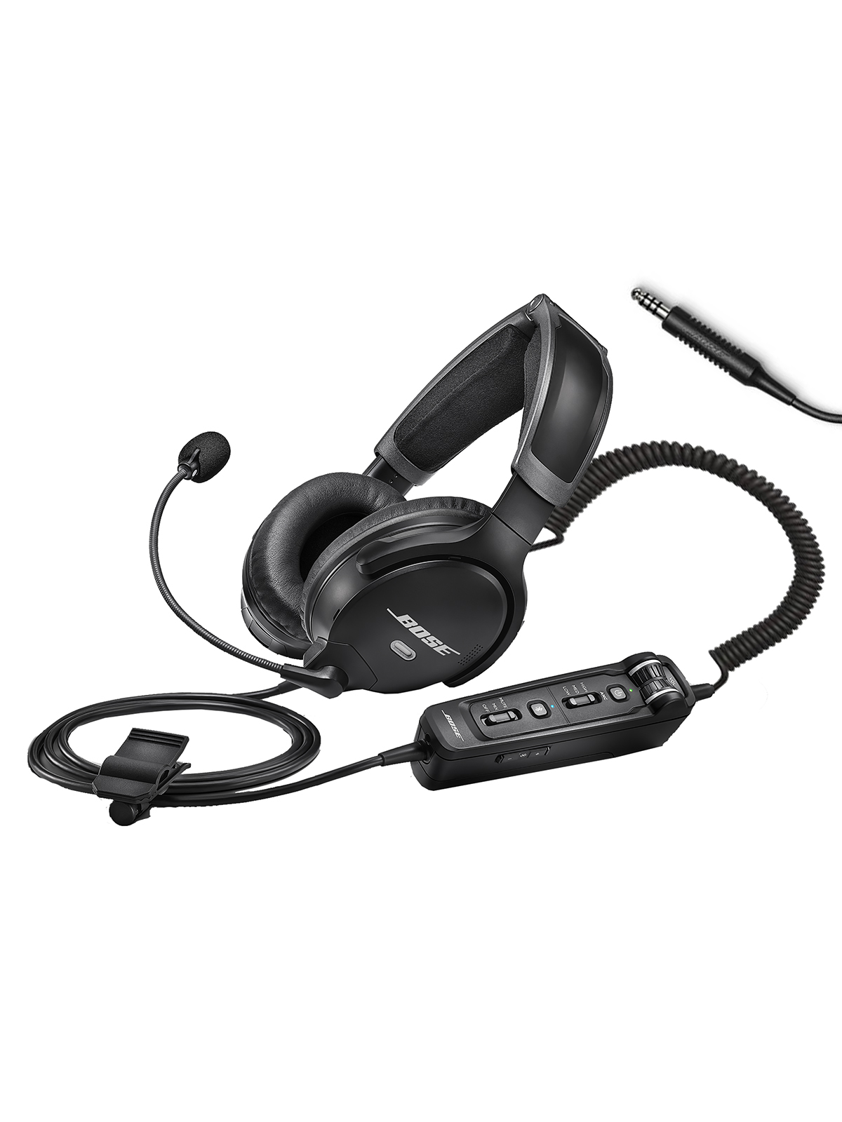 BOSE A30 Aviation Headset Non-Bluetooth - U/174-Stecker (Helikopter), gerades Kabel, niedrige Impedanz