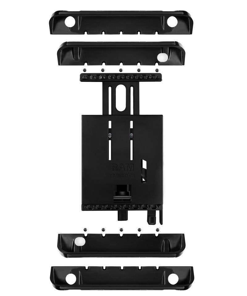 RAM Mounts Universal Tab-Lock Halteschale (abschließbar) für 10 Zoll Tablets inkl. Apple iPad 1-4 (in LifeProof nüüd u. Lifeedge Schutzgehäusen) - AMP