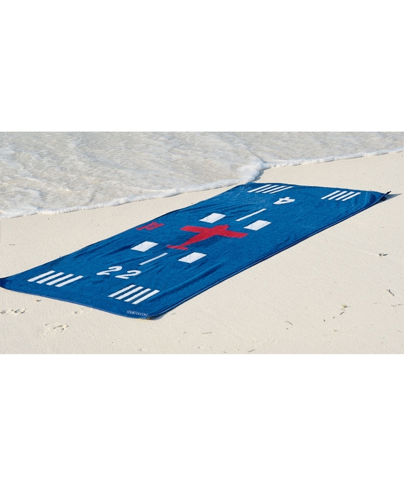Runway Beach Towel - 36" x 72", blue