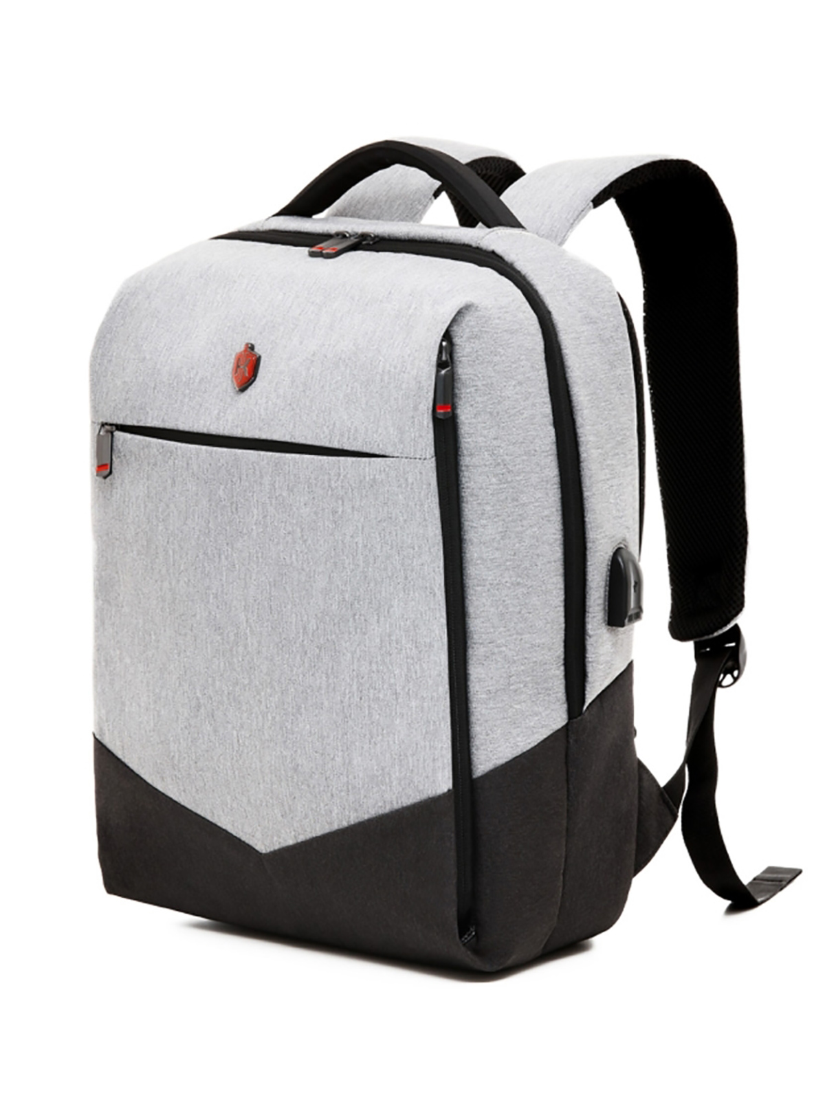 Business Formal I Rucksack - hellgrau/schwarz, 19,6 Liter Volumen, USB-A Anschluss