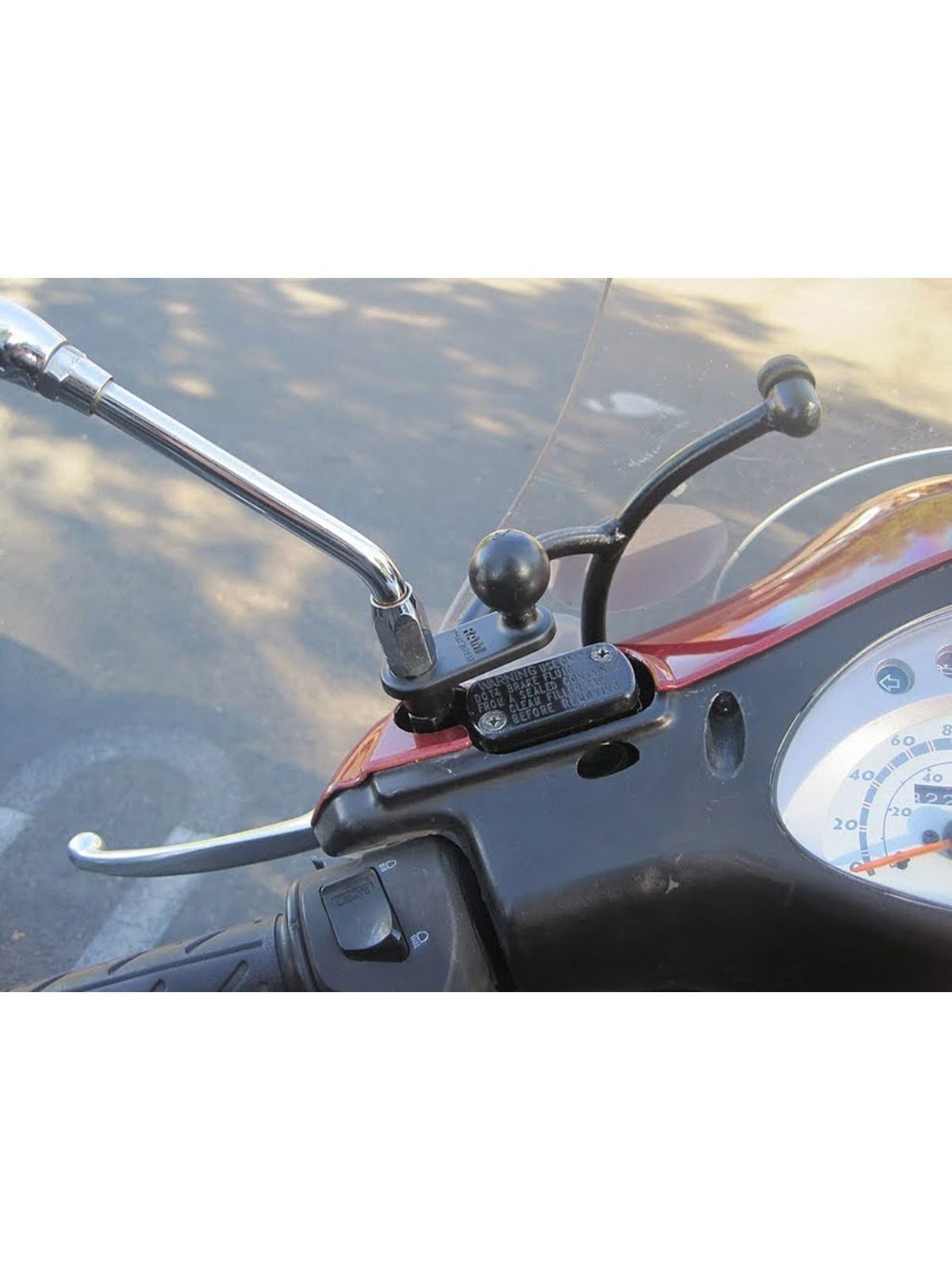 RAM Mounts Motorrad-Basisbefestigung mit 11 mm Bohrung - B-Kugel (1 Zoll)