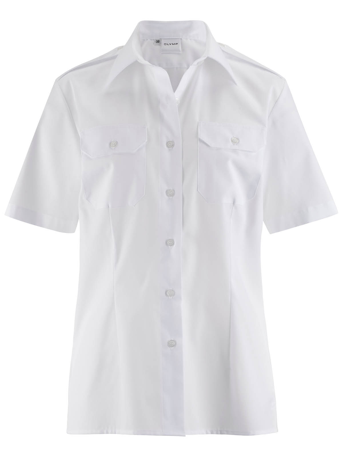Female Pilot Shirt white - short sleeve, Größe 32