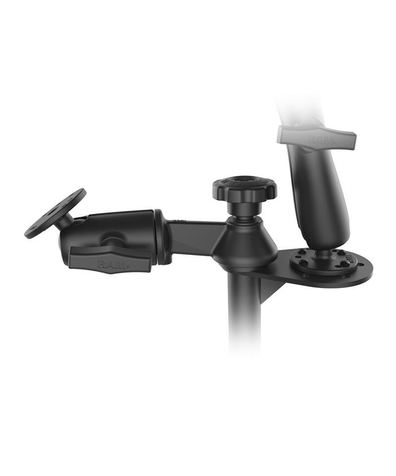 RAM® Tele-Pole™ with 8” & 9” Poles and Double Ball 75x75mm VESA Mount