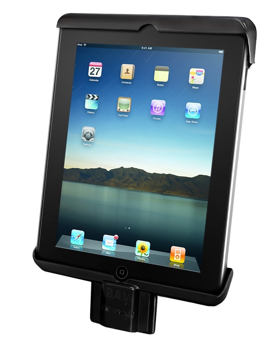RAM Mounts Universal Tab-Tite Halteschale für Apple iPad 2/3 inkl. Sync-Vorrichtung (ohne Schutzgehäuse/-hüllen) - AMPS-Aufnahme, Schrauben-Set, im Po