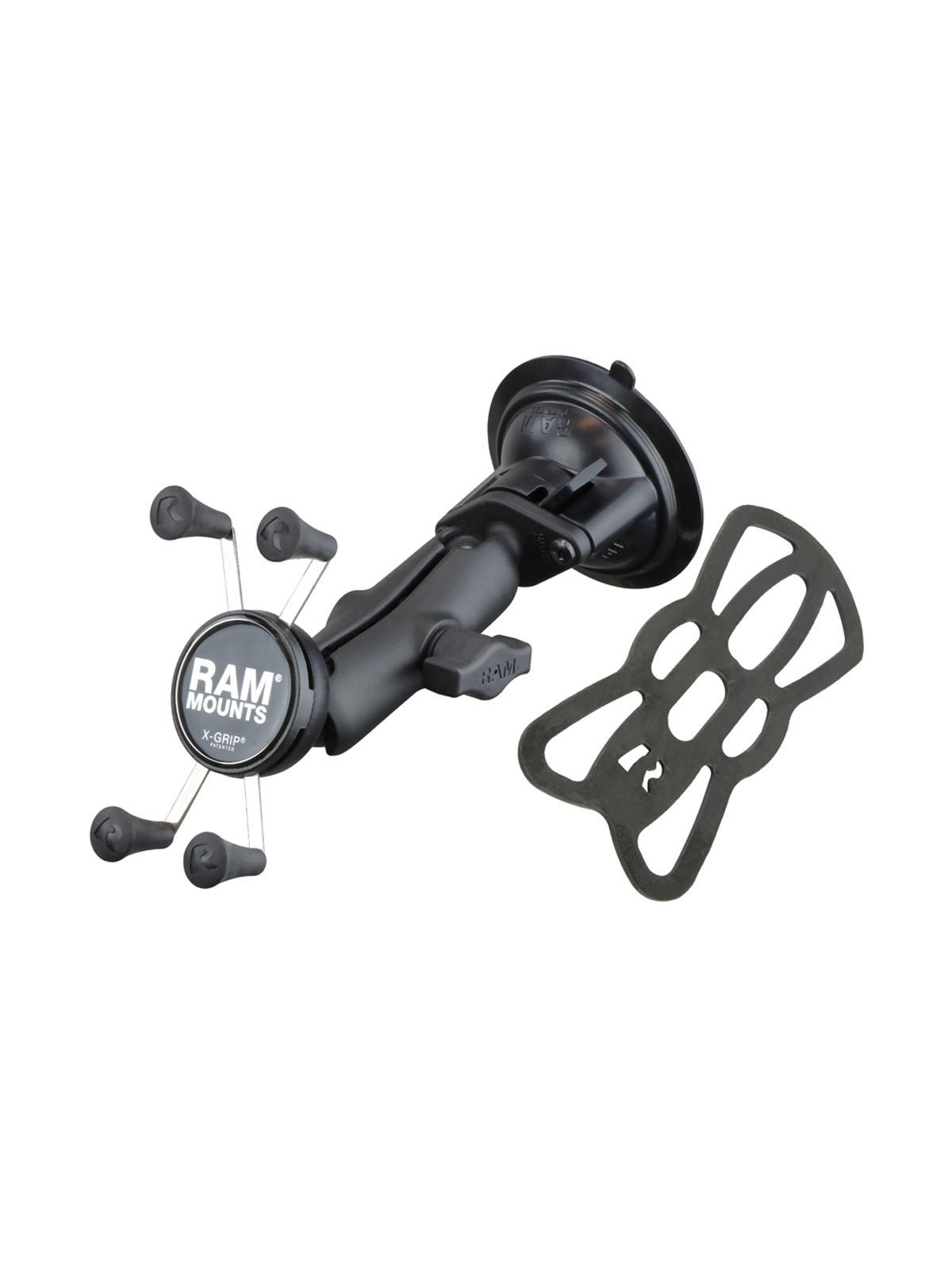 RAM MOUNTS Twist Lock Suction Cup Mount with Universal X-Grip Smartphone Cradle, 1" B-Ball