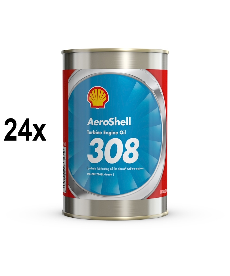 AeroShell Turbine Oil 308 - Box (24x 1 AQ Cans, US