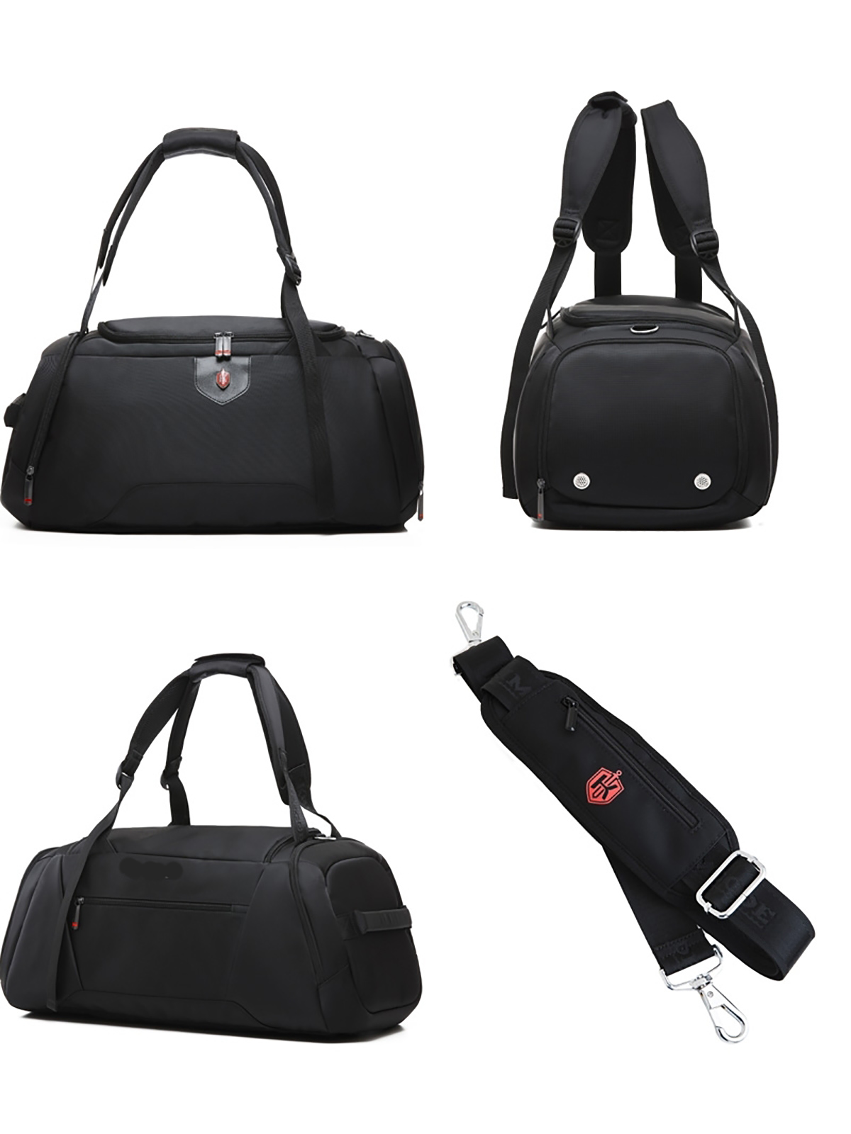 Sport Attire Reisetasche - schwarz, mit Schultergurt, 50 Liter Volumen