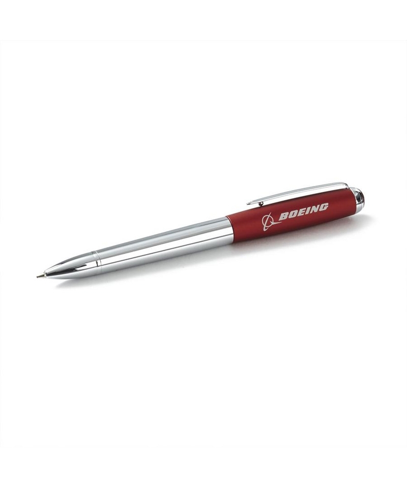 Boeing Luxe Matte Chrome Ballpoint Pen - chrome/bl | 145084