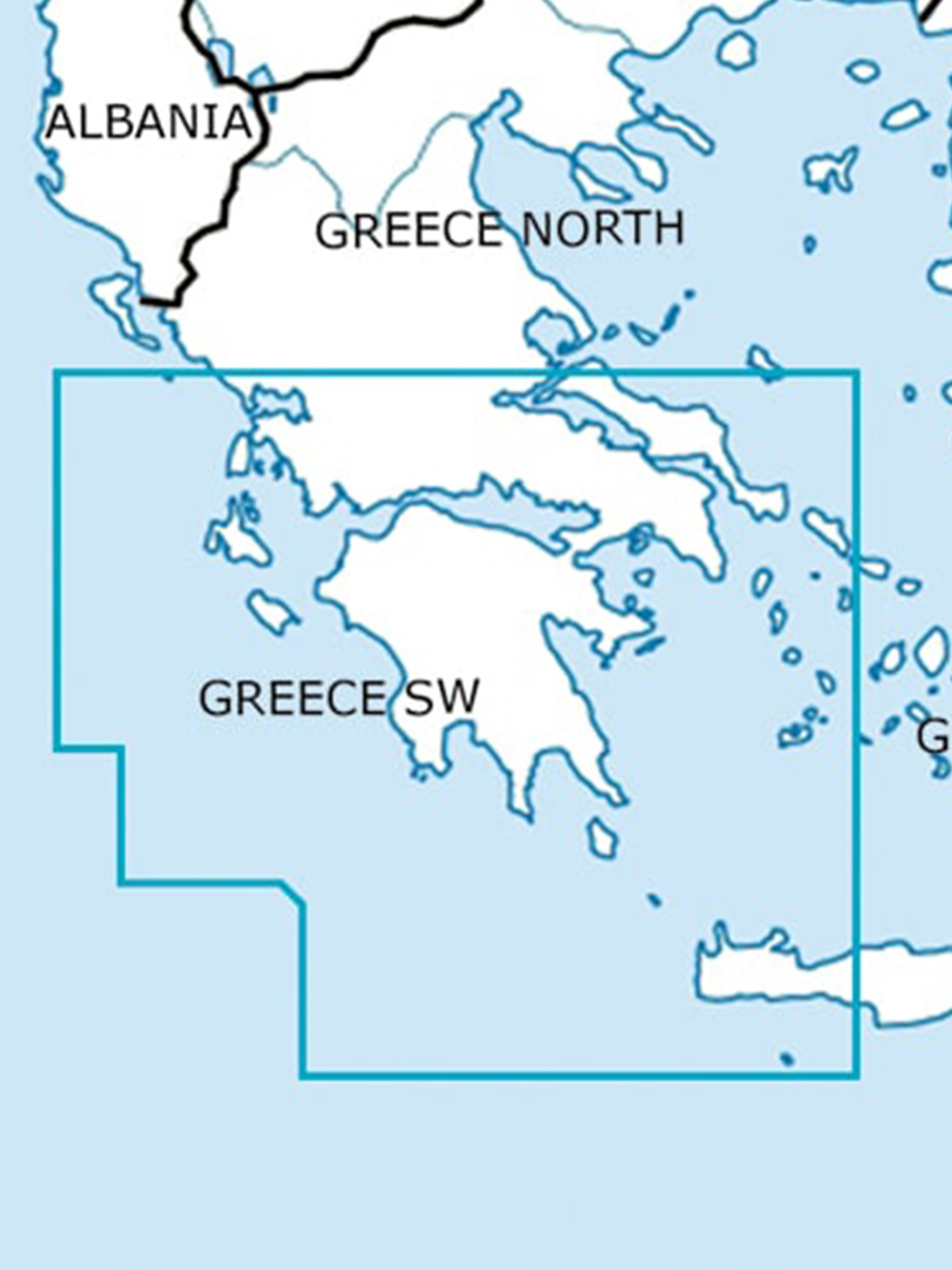 Greece South-West - Rogers Data VFR Chart, 1:500,000, laminated, folded, 2023