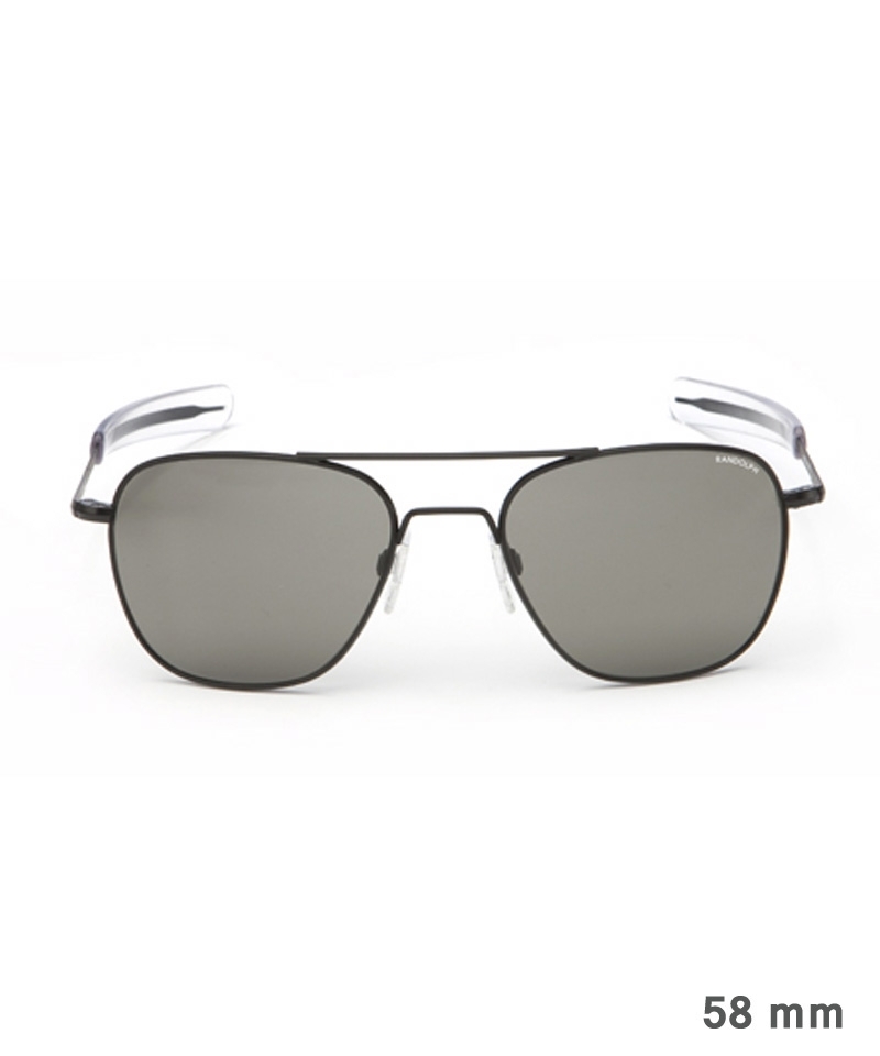 Randolph Aviator Größe 58 (groß) - schwarzer Rahmen, Gläser grau, Bajonettbügel Randolph Aviator Größe 58 (groß) - schwarzer Rahmen, Gläser grau, Bajonettbügel