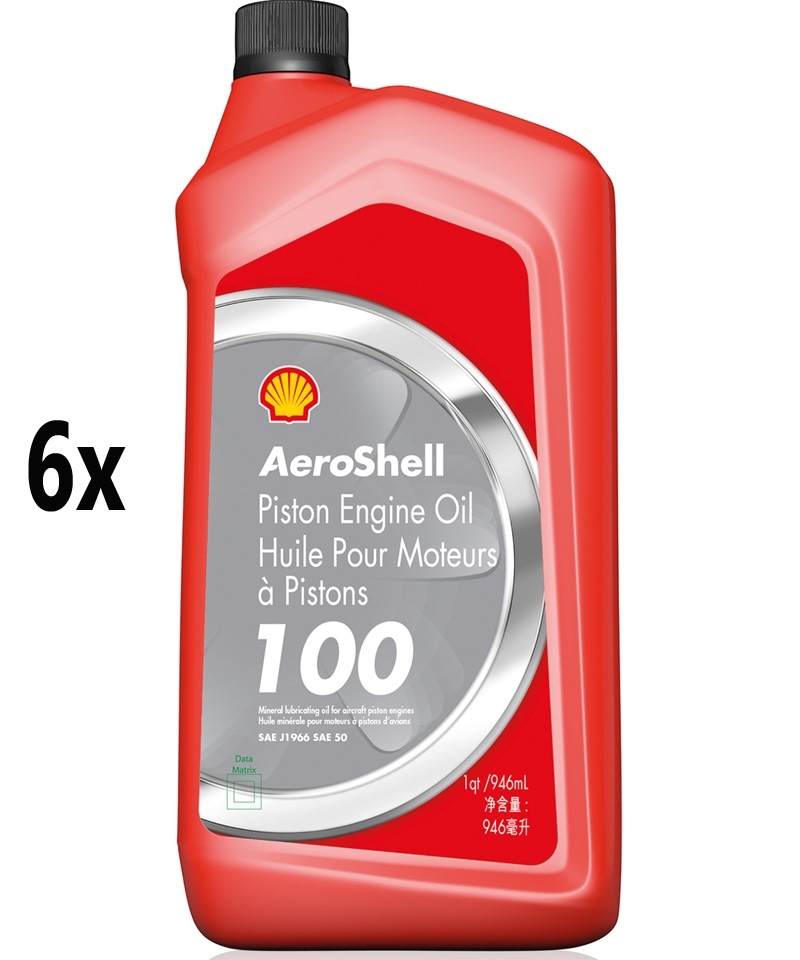 AeroShell Oil 100 - Karton (6x 1 AQ Flaschen, US-Quart)