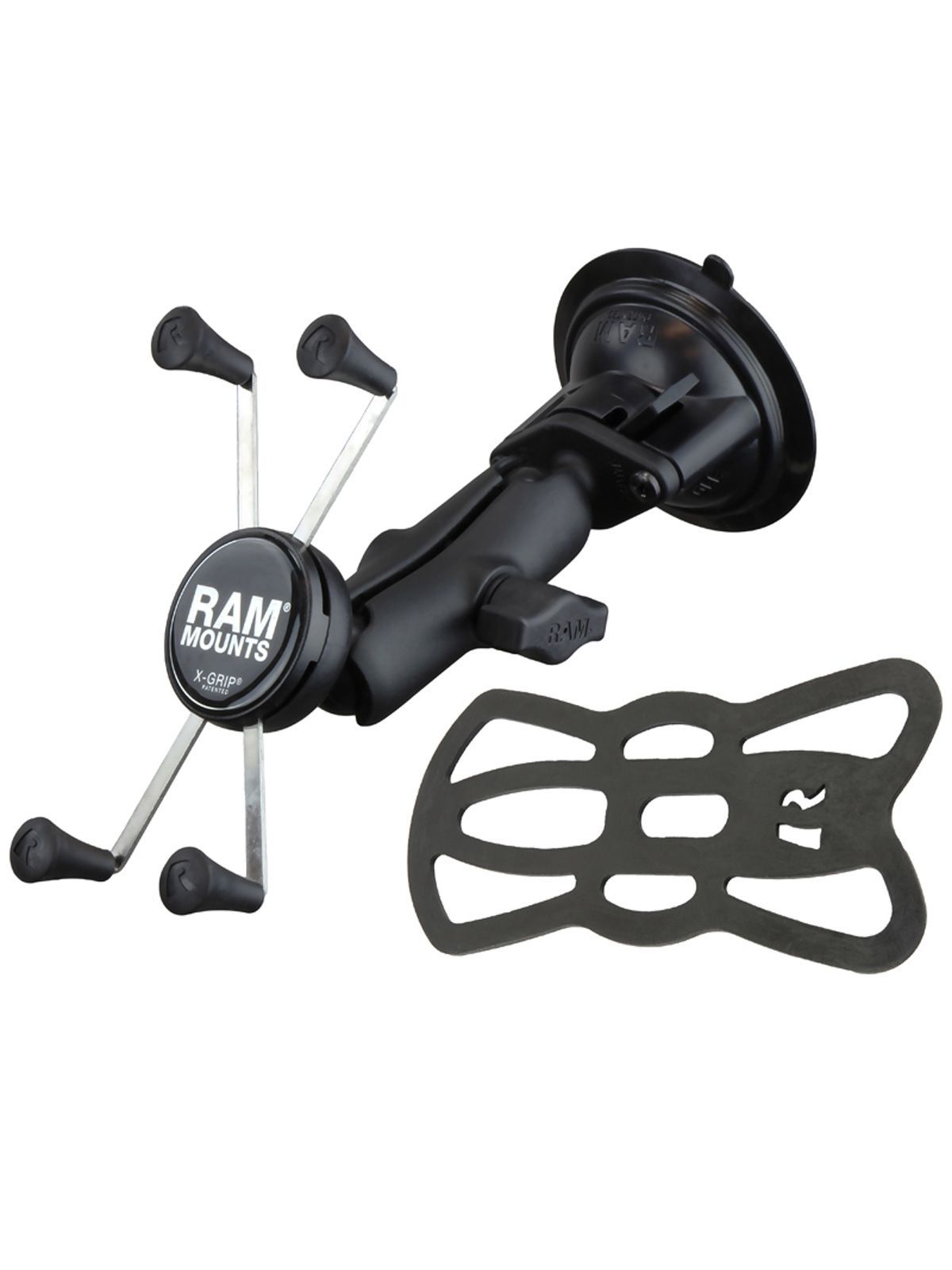 RAM MOUNTS Twist Lock Suction Cup Mount with Universal X-Grip IV Holder for large Smartphones (Phablets)