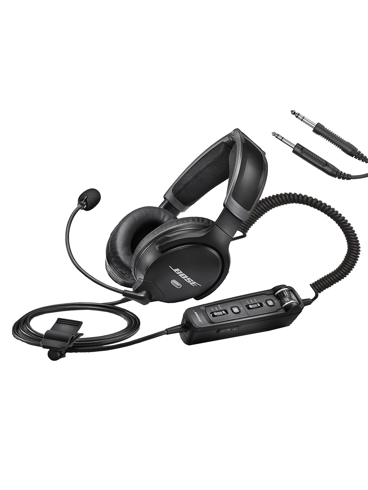 BOSE A30 Aviation Headset Non-Bluetooth - PJ-Stecker (GA), gewendeltes Kabel, hohe Impedanz