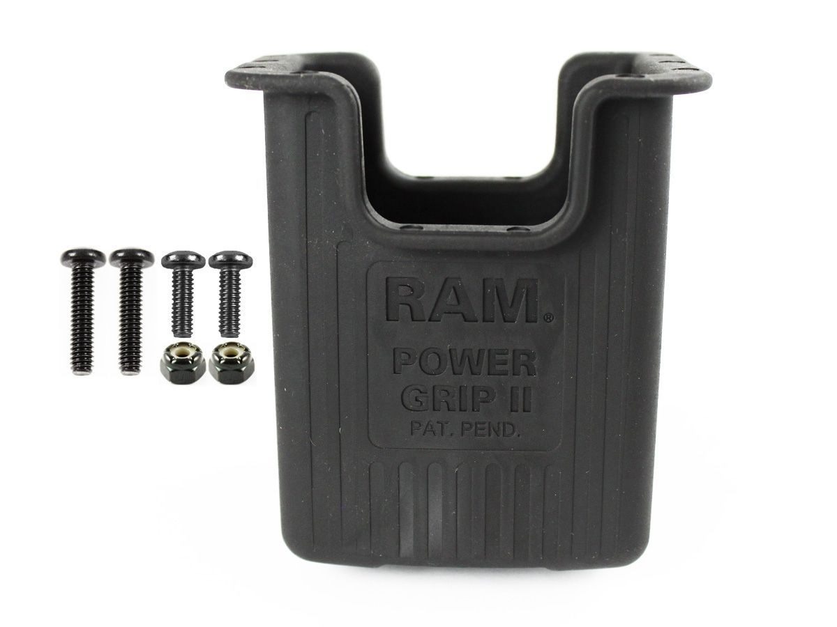 RAM Mounts Power Grip II Halteschale für Scanner etc. - Diamond-Aufnahme (Trapez), Schrauben-Set, im Polybeutel