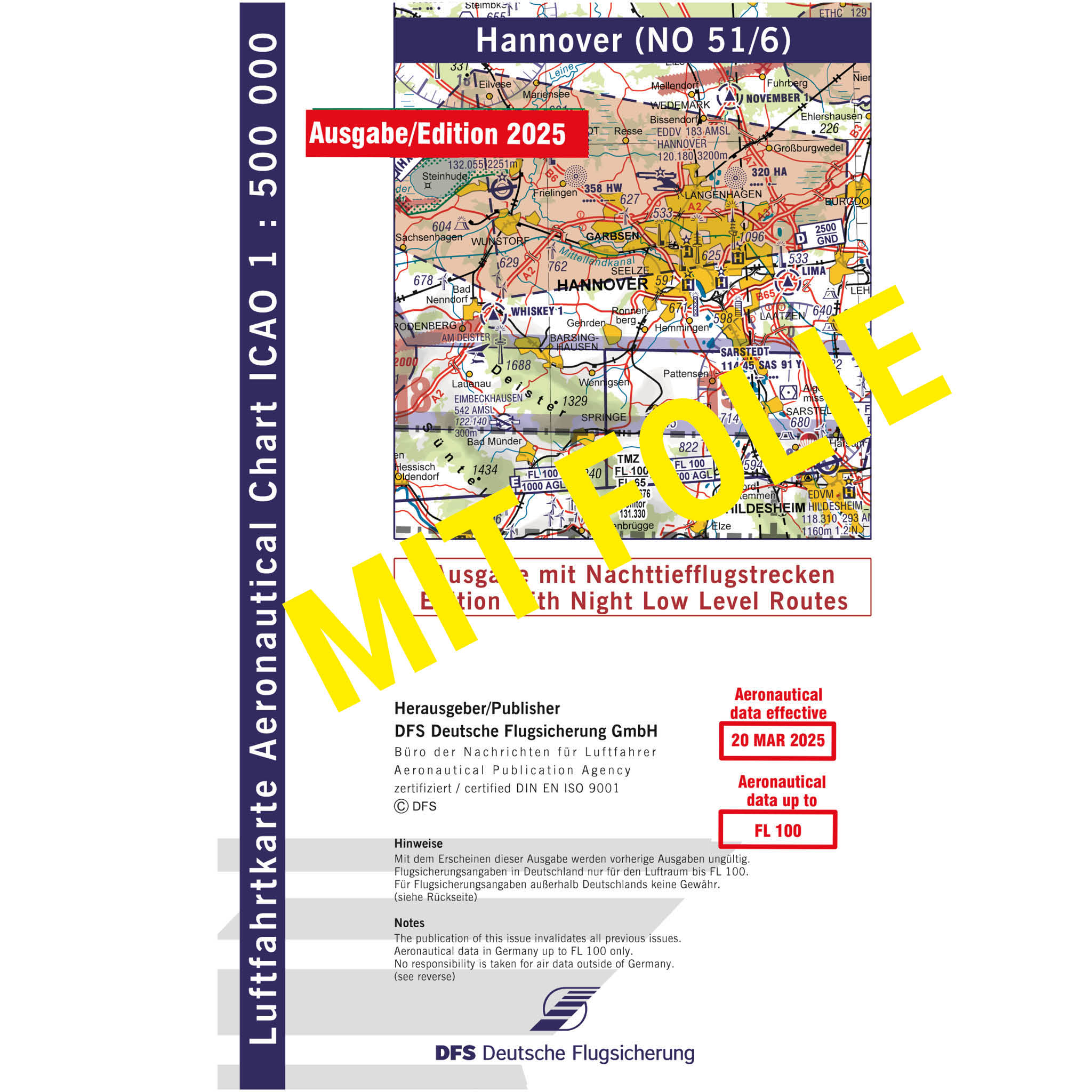 ICAO Germany laminated, Single Chart ICAO Germany laminated, Single Chart