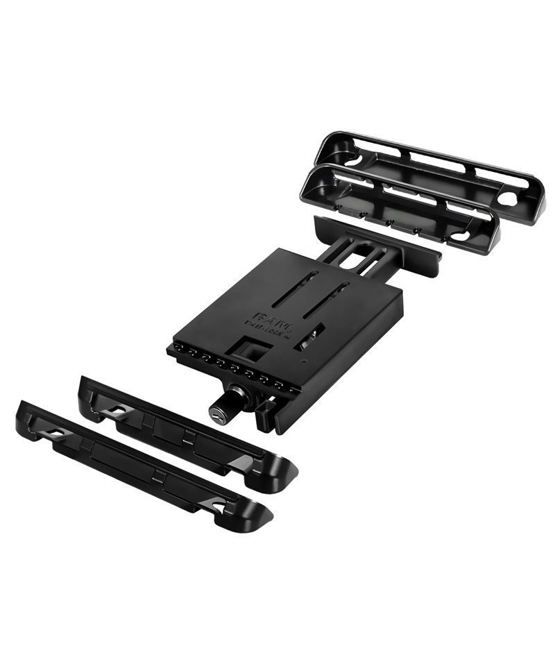 RAM Mounts Universal Tab-Lock Halteschale (abschließbar) für 10 Zoll Tablets inkl. Apple iPad 1-4 (in LifeProof nüüd u. Lifeedge Schutzgehäusen) - AMP