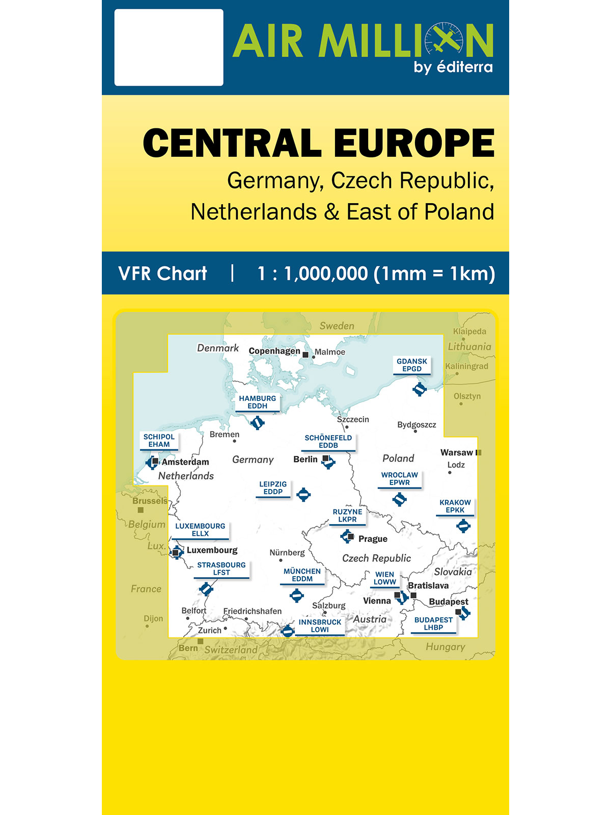 Central Europe - Air Million VFR Chart 1:1.000.000, folded