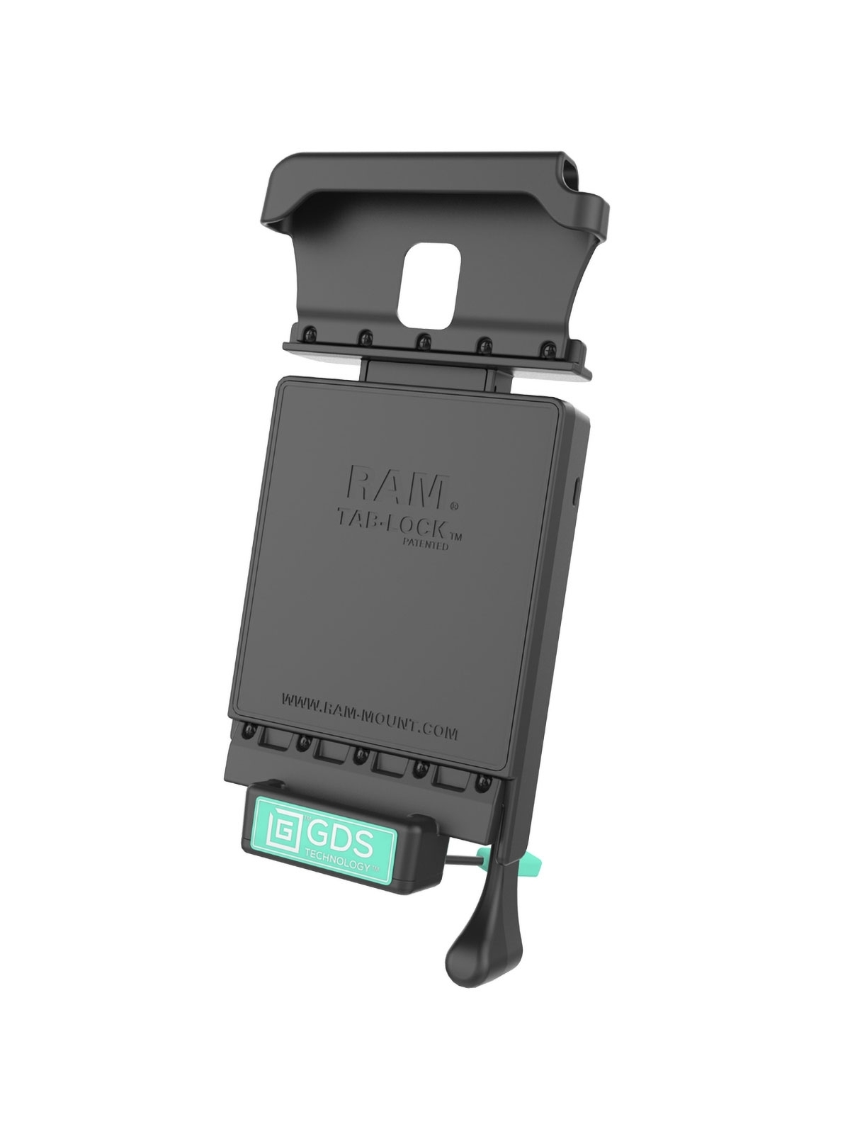 RAM Mounts GDS Tab-Lock Holder (Key-Locking) for Samsung Tab Active 2 - in IntelliSkin Protective Sleeve - USB-C Connector