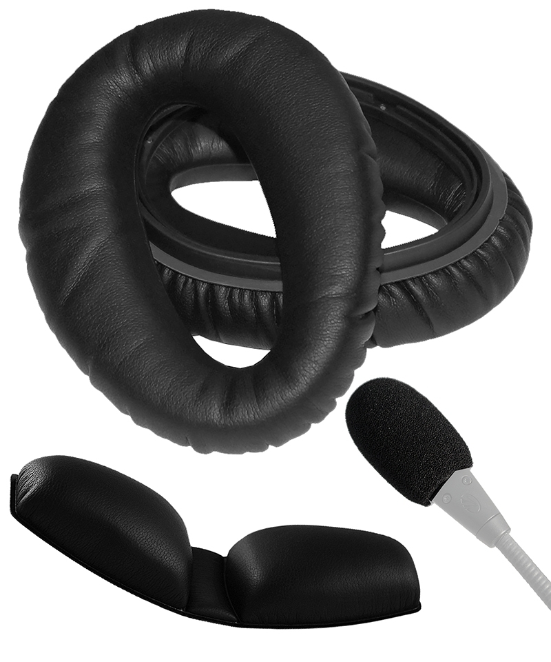 Lightspeed Standard Zubehör-Kit für Zulu Headsets - Ohrmuscheln, Kopfpolster, Windschutz