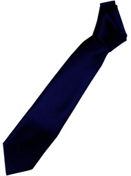 Krawatte dunkelblau, uni - ca. 146 cm lang, ca. 7,5 cm Spitzenbreite