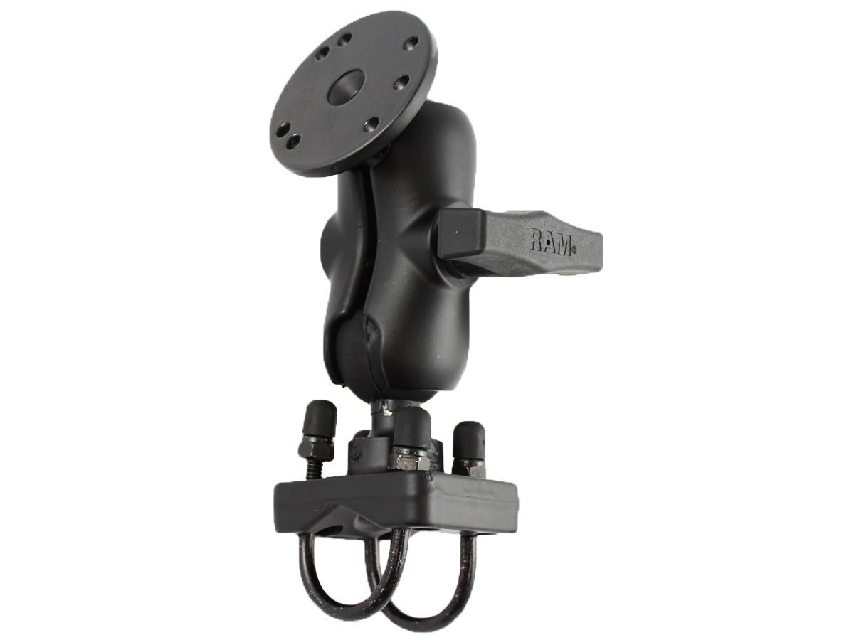 RAM Mounts Double U-Bolt Rail Mount for Smaller Rails - C Size Short