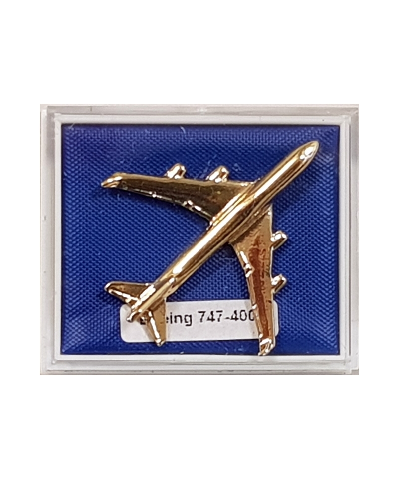 Pin Badge Boeing 747-400 - gold plated