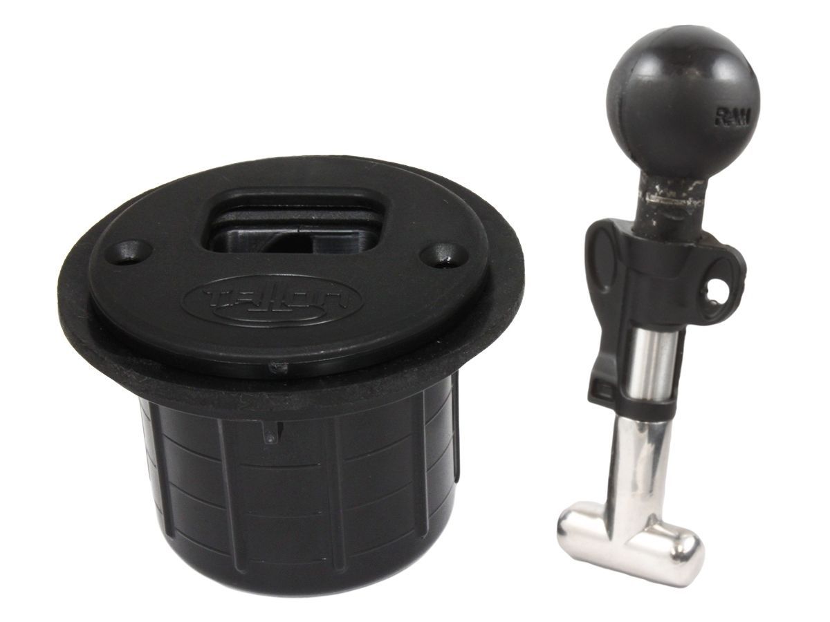 RAM Mounts Basis-Kugel mit T-Adapter für Tallon Quick Release - B-Kugel (1 Zoll), inkl. Tallon-Basis