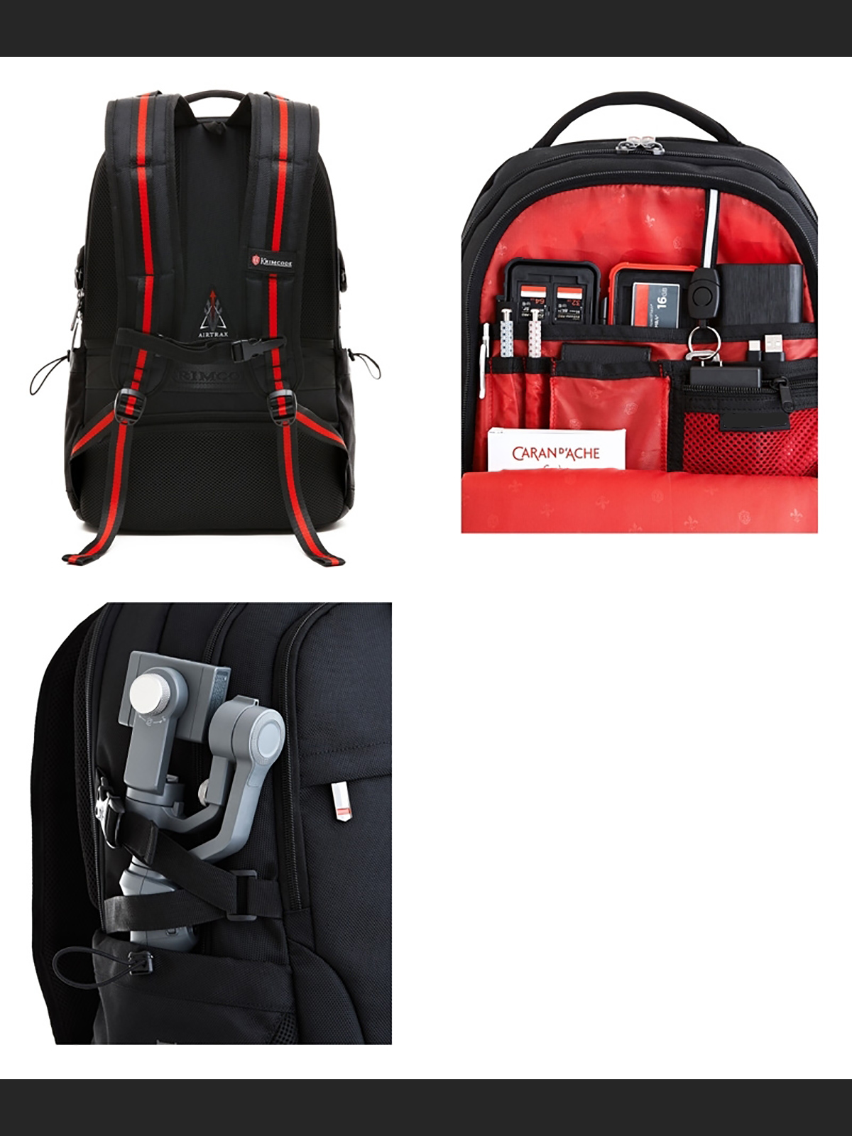Smart Casual Backpack - black, 36 liters volume, incl. USB connection