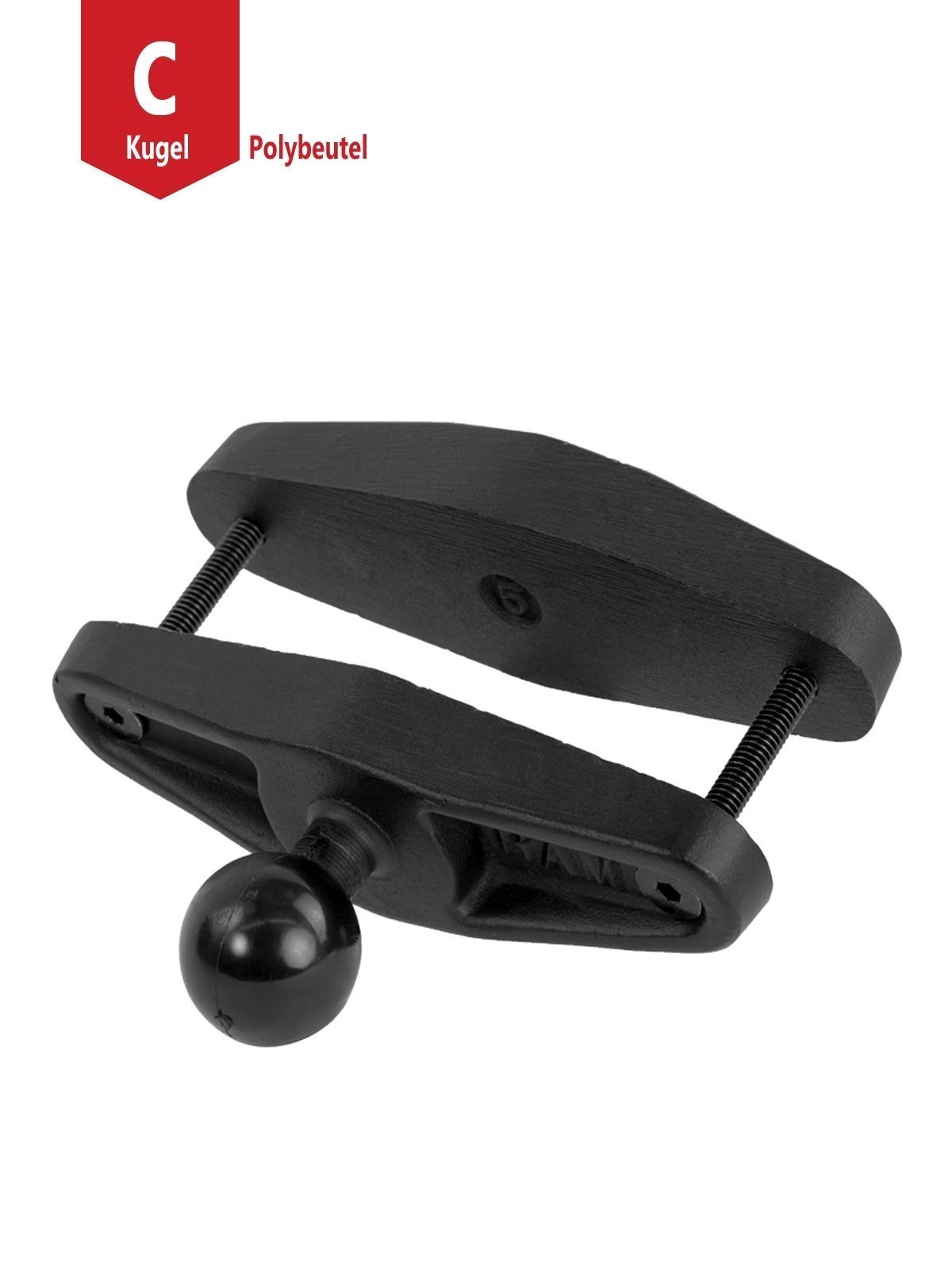 UNPK RAM CLAMP BASE W/BALL 5 MAX WIDTH
