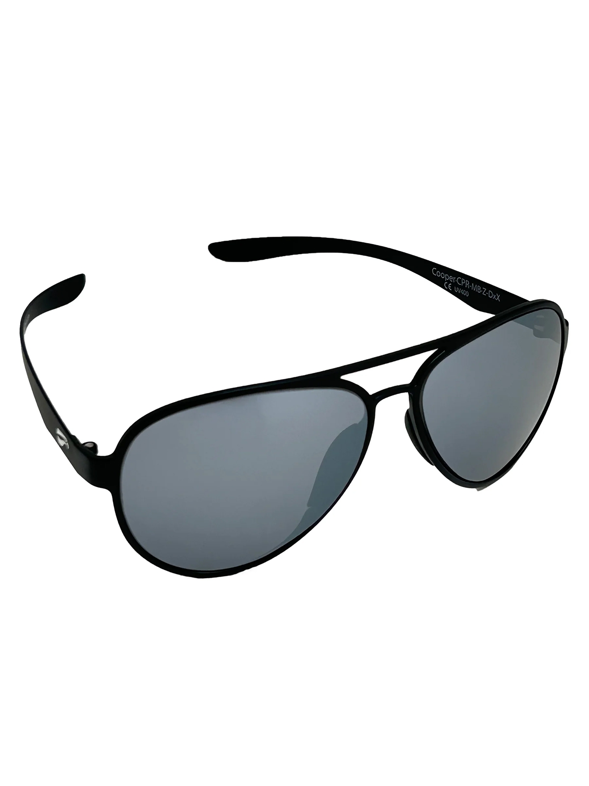 Flying Eyes Sonnenbrille Cooper Aviator - Rahmen matt schwarz, Linsen onyxfarben (verspiegelt)