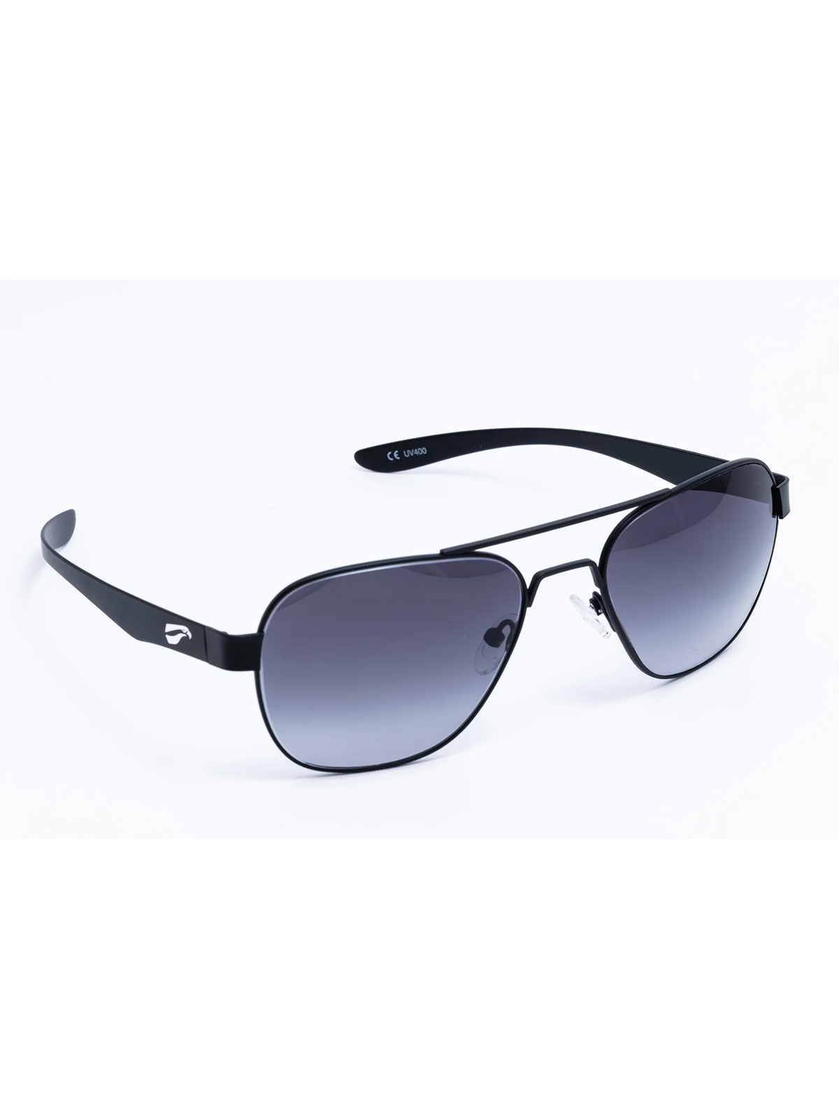 Flying Eyes Sonnenbrille Peregrine Titanium Standard - Rahmen matt schwarz, Bügel schwarz, Linsen grau (Verlauf)
