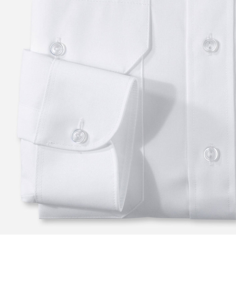 Pilotenhemd weiß - langer Arm, comfort fit, Gr. 37