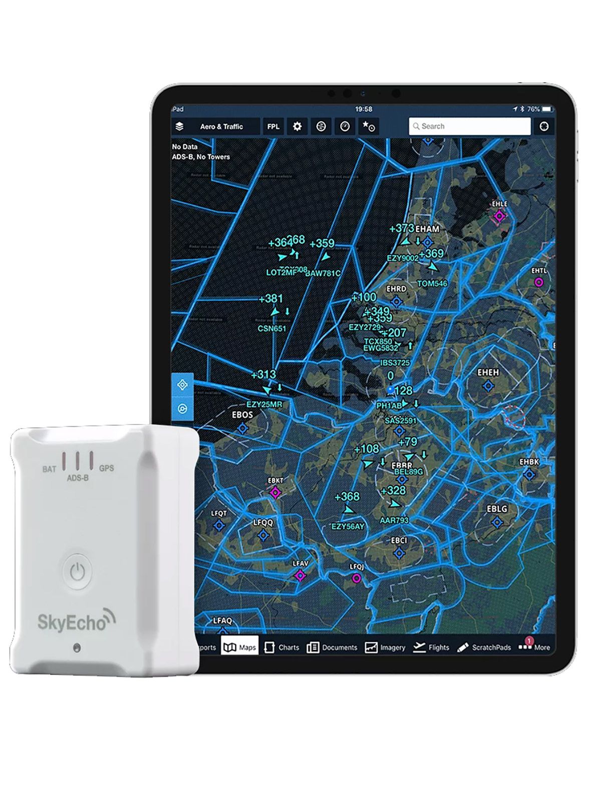 uAvionix SkyEcho II - ADS-B IN/OUT mit FLARM-Kompabilität