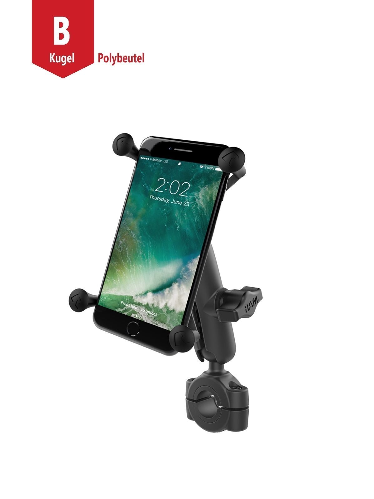RAM MOUNTS Torque Complete Set for Phablets, 1" B-Ball, X-Grip - RAM-B-408-75-1-UN10U RAM MOUNTS Torque Complete Set for Phablets, 1" B-Ball, X-Grip - RAM-B-408-75-1-UN10U