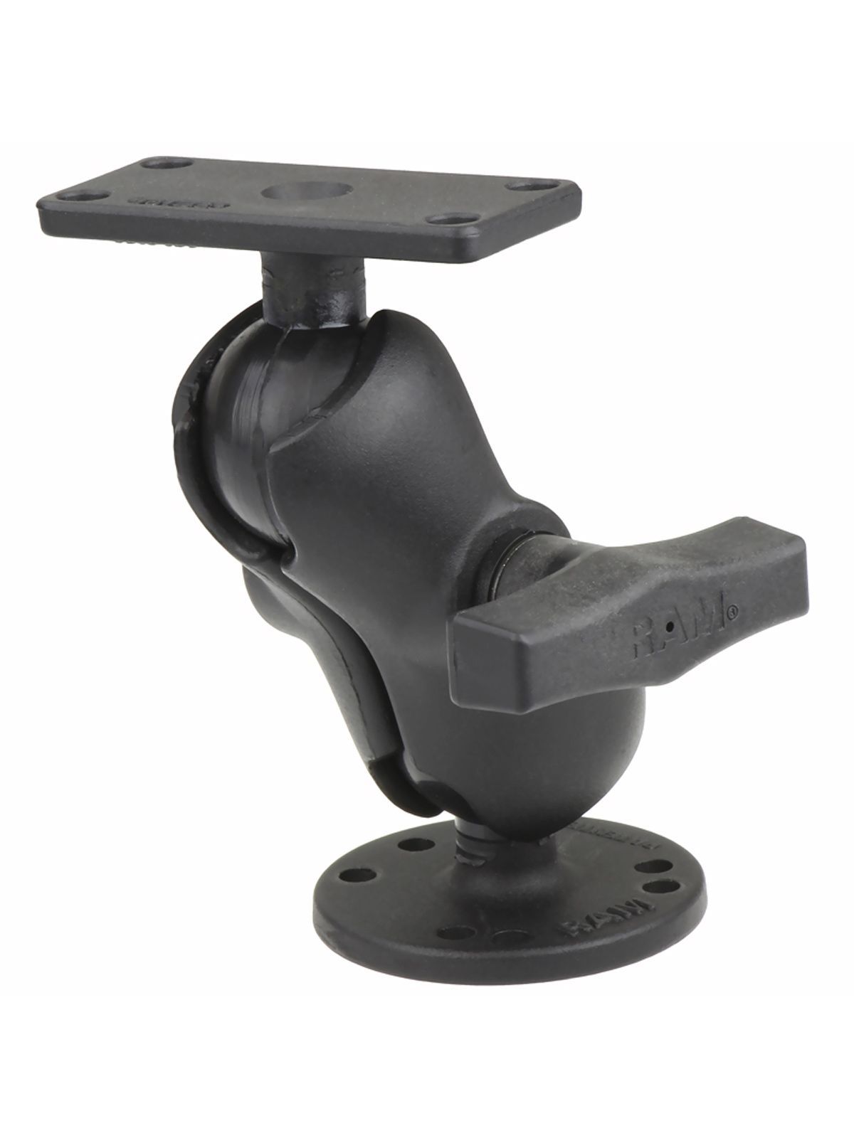 RAM BASE 1.5" X 3" SHRT ARM ROUND BASE